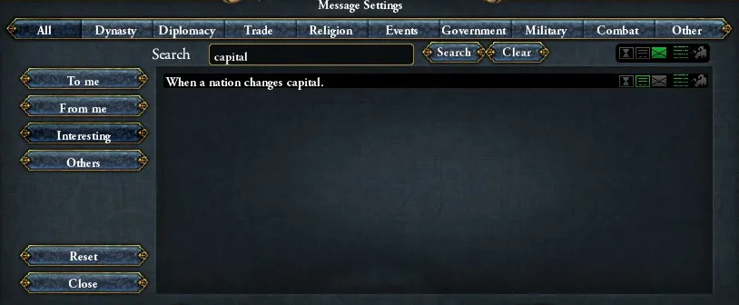 Notified whenever a country of interest moves their capital