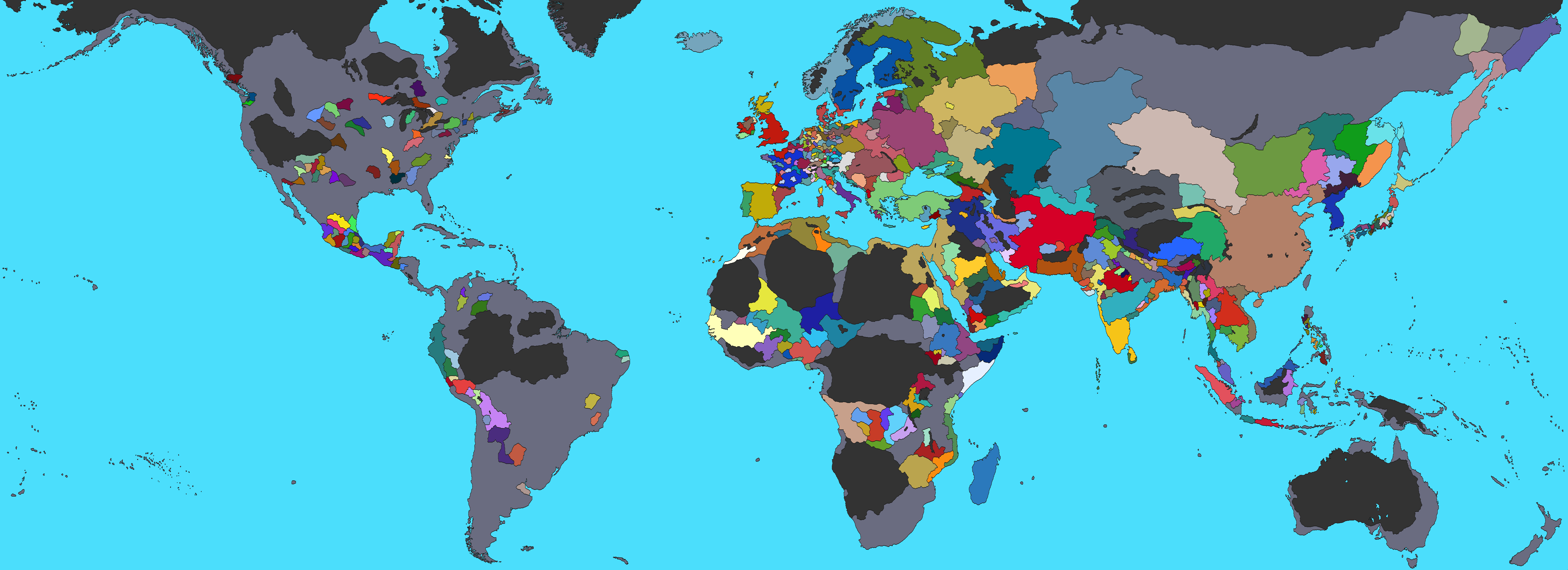 EU4 political map generated with Rakaly